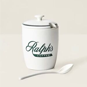 Ralph Lauren Ralph’s Coffee Jam Pot With Spoon BRAND NEW WITH BOX